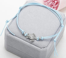 Load image into Gallery viewer, Summer Beach Turtle Shaped Charm Rope String Anklets