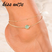 Load image into Gallery viewer, Boho Opal Female Anklets Bangle