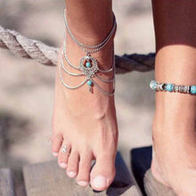 Load image into Gallery viewer, 2017 Vintage Antique Silver Anklet Bangle