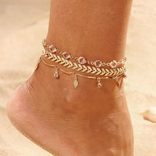 Load image into Gallery viewer, 3PCS/SET Crystal Star Female Anklets