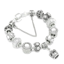 Load image into Gallery viewer, Queen Silver Charms Bracelet & Bangles With Queen Crown