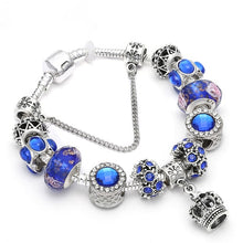 Load image into Gallery viewer, Queen Silver Charms Bracelet & Bangles With Queen Crown