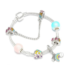 Load image into Gallery viewer, Queen Silver Charms Bracelet & Bangles With Queen Crown