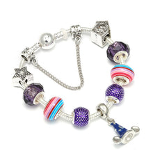 Load image into Gallery viewer, Queen Silver Charms Bracelet & Bangles With Queen Crown
