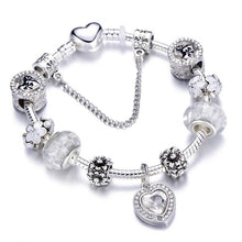 Load image into Gallery viewer, Silver Chain Charm Bracelet