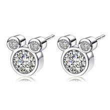 Load image into Gallery viewer, Silver/Rose Gold Color Mickey Stud Earrings