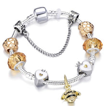 Load image into Gallery viewer, Silver Color Crown Charms Bracelets