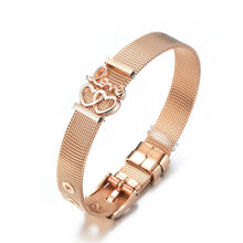 Load image into Gallery viewer, Rose Gold Color Stainless Steel  Bracelet