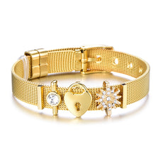 Load image into Gallery viewer, Fashion Love Heart Stainless Steel Mesh Bracelet