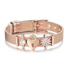 Load image into Gallery viewer, Fashion Love Heart Stainless Steel Mesh Bracelet