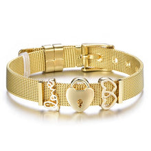 Load image into Gallery viewer, Fashion Love Heart Stainless Steel Mesh Bracelet
