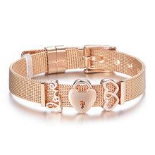 Load image into Gallery viewer, Fashion Love Heart Stainless Steel Mesh Bracelet