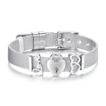 Load image into Gallery viewer, Fashion Love Heart Stainless Steel Mesh Bracelet