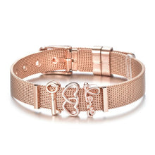 Load image into Gallery viewer, Fashion Love Heart Stainless Steel Mesh Bracelet