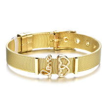 Load image into Gallery viewer, Fashion Love Heart Stainless Steel Mesh Bracelet