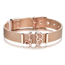 Load image into Gallery viewer, Fashion Love Heart Stainless Steel Mesh Bracelet