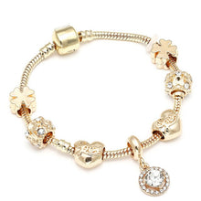 Load image into Gallery viewer, Silver Crown Charm Bracelet