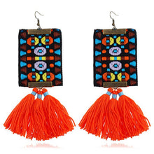 Load image into Gallery viewer, Wind Creative Manual Embroidery Weave Earrings