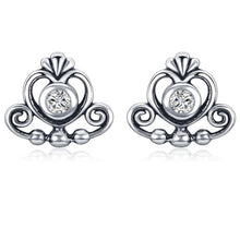 Load image into Gallery viewer, Heart Crown Earrings