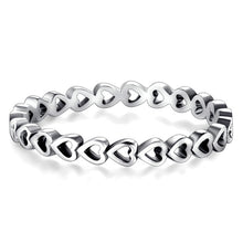 Load image into Gallery viewer, Silver Daisy Flower & Infinity Love Pave Finger Pandora Ring
