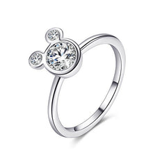 Load image into Gallery viewer, Silver Daisy Flower & Infinity Love Pave Finger Pandora Ring