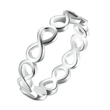 Load image into Gallery viewer, Silver Daisy Flower & Infinity Love Pave Finger Pandora Ring