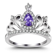 Load image into Gallery viewer, Crystal Heart Crown Pandora Ring