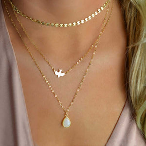 Bird-Water Drop Necklace