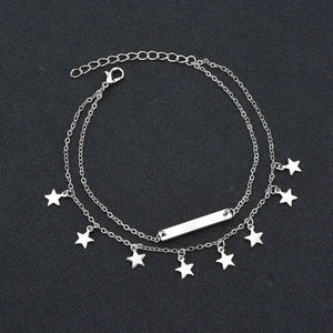 Boho Style Star Anklet Bangle
