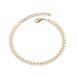 Bohemian Gold Color Arrow Leg Bracelet