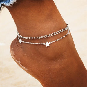 Boho Opal Female Anklets Bangle