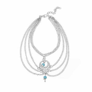 2017 Vintage Antique Silver Anklet Bangle