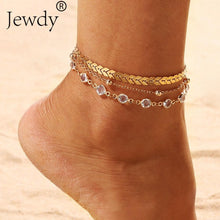 Load image into Gallery viewer, 3PCS/SET Crystal Star Female Anklets