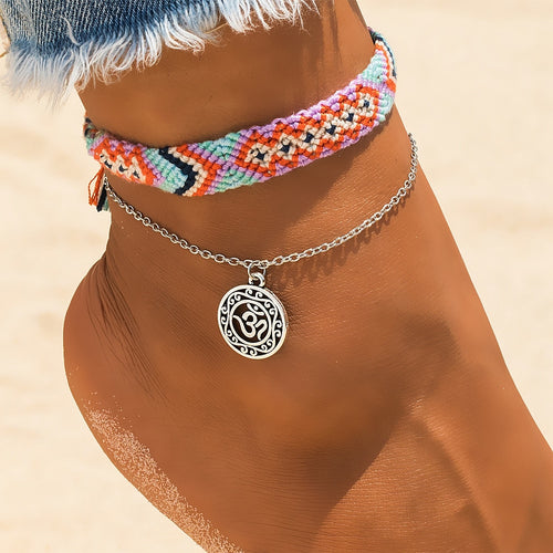 Vintage OM Rune Weave Anklets