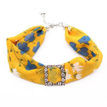 Load image into Gallery viewer, Printed Chiffon Rhinestone Accessory Choker