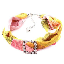Load image into Gallery viewer, Printed Chiffon Rhinestone Accessory Choker