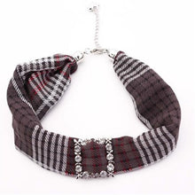 Load image into Gallery viewer, Printed Chiffon Rhinestone Accessory Choker