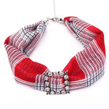 Load image into Gallery viewer, Printed Chiffon Rhinestone Accessory Choker
