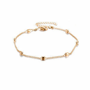 Simple Heart Female Anklets Bangle