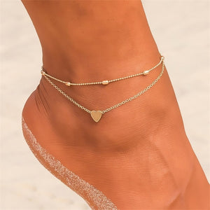 Boho Opal Female Anklets Bangle