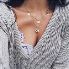 Load image into Gallery viewer, Round Sequined Multi Layer Necklace Sun-World