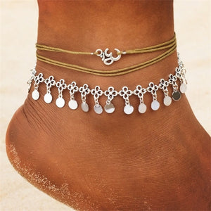 Vintage Boho Multi Layer Beads Anklets