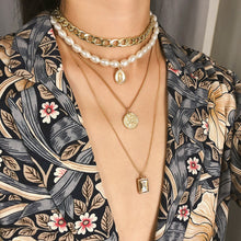Load image into Gallery viewer, Geometric Crystal Layer Necklace