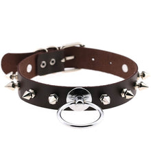 Load image into Gallery viewer, punk leather choker necklace