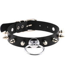 Load image into Gallery viewer, punk leather choker necklace