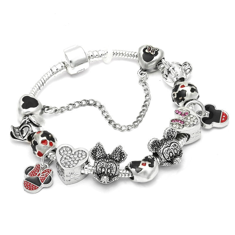 Donald Duck&Mickey Minnie Beads Charm Bracelet