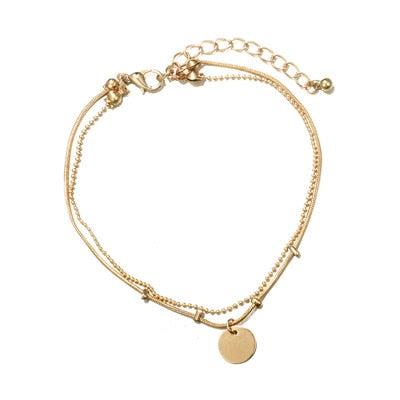 Summer Bohemian Silver Gold Anklets