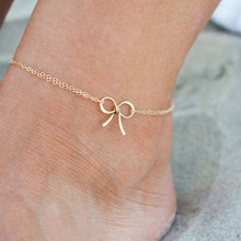 Load image into Gallery viewer, Plated Love Bow Chain Anklets