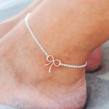 Load image into Gallery viewer, Plated Love Bow Chain Anklets