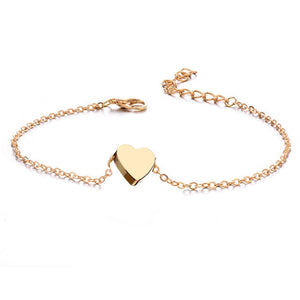 Simple Heart Anklets Bangle